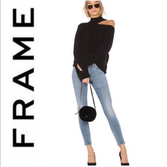 FRAME BOHO COUNTRY WESTERN LE SKINNY DE JEANNE LIGHT WASH DENIM JEANS SMALL 28 - Picture 1 of 10